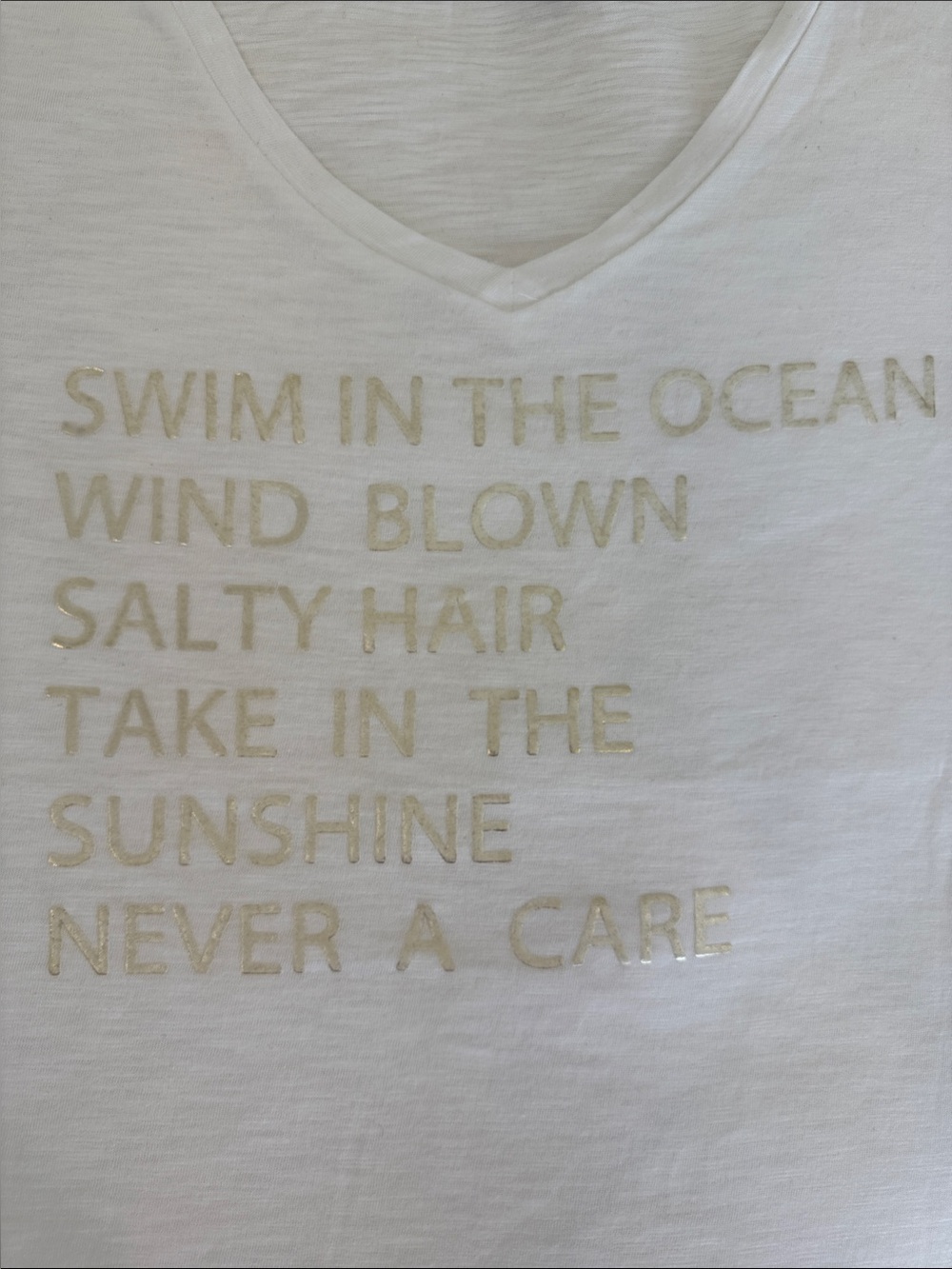 White Summer Beach Tee